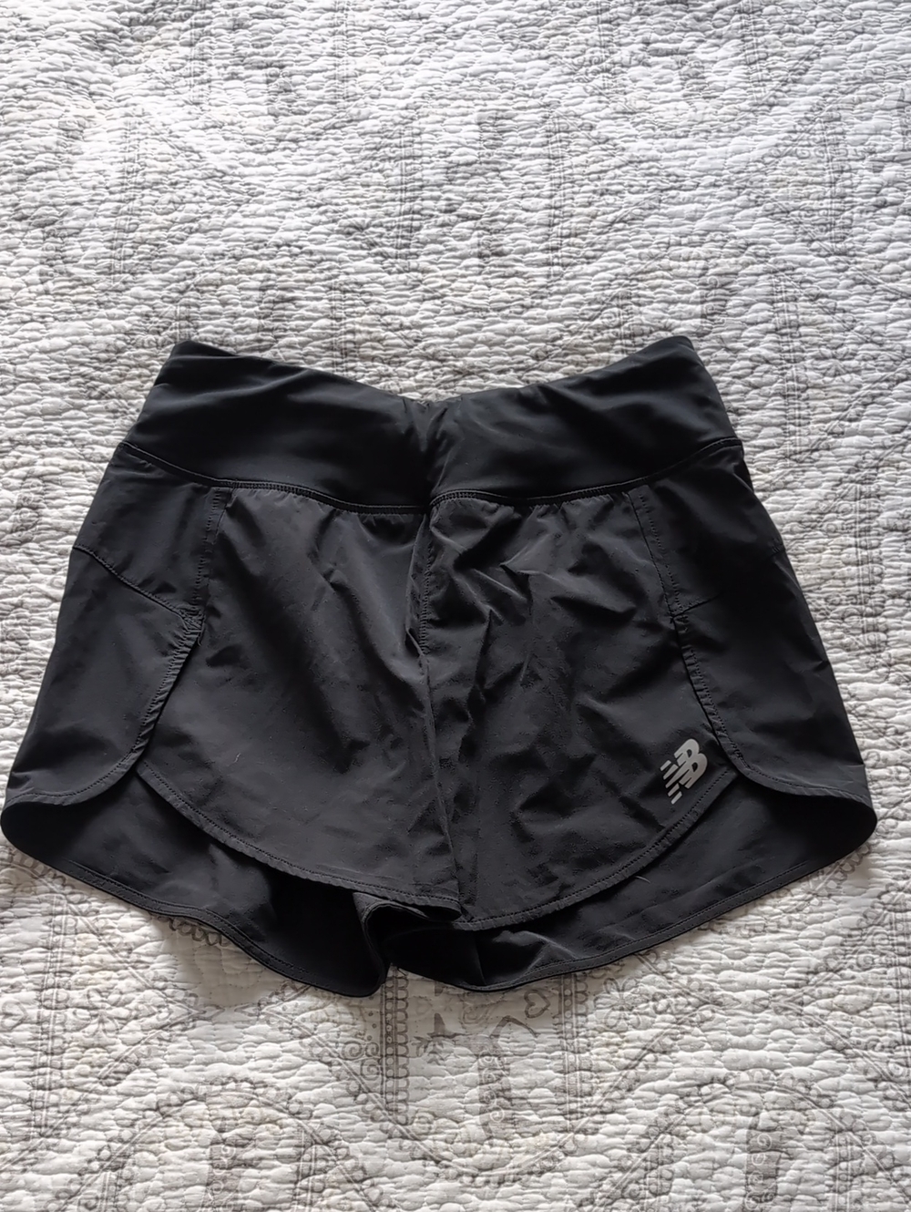 New Balance Black Women's Running Shorts with Reflective Logo